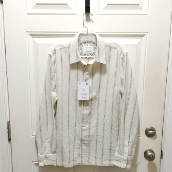 Denim & Flower Other - Denim & Flower Cream Men's Striped Button Down Shirt /Size S